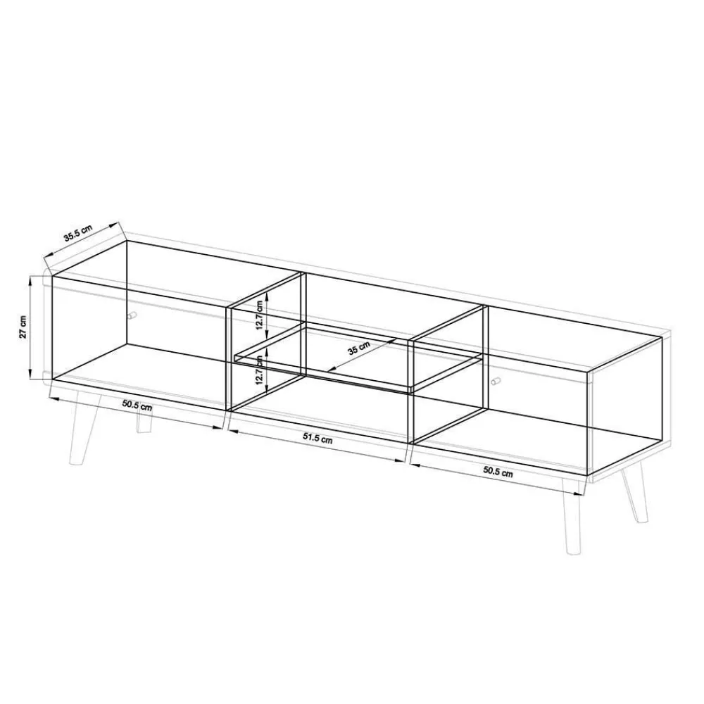 Wohnen Set Wohnzimmer Einrichtung zweifarbig - Cablos (fünfteilig)