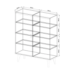 Wohnen Set Wohnzimmermöbel im Skandi Design - Cablos II (fünfteilig)
