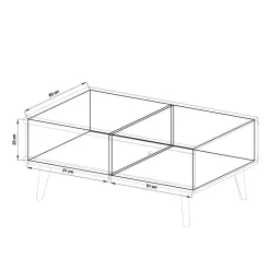 Wohnen Set Wohnzimmermöbel im Skandi Design - Cablos II (fünfteilig)