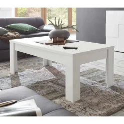 Wohnen Wohnzimmer Komplett*Set Wohnzimmer-Möbel in Weiß lackiert - Mikes (vierteilig)