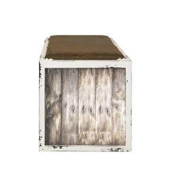 Wohnen Shabby Chic Bank in Weiß & Braun - Beat