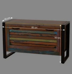 Wohnen Shabby Chic Bank mit Schuhaufbewahrung - Vosbadus