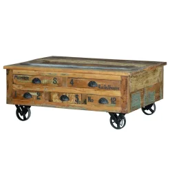 Wohnen Holztruhen*Shabby Chic Couchtisch mit Industry Flair - Vatrima