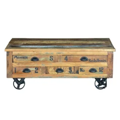 Wohnen Holztruhen*Shabby Chic Couchtisch mit Industry Flair - Vatrima