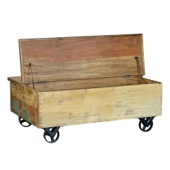 Wohnen Holztruhen*Shabby Chic Couchtisch mit Industry Flair - Vatrima