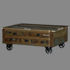 Wohnen Holztruhen*Shabby Chic Couchtisch mit Industry Flair - Vatrima