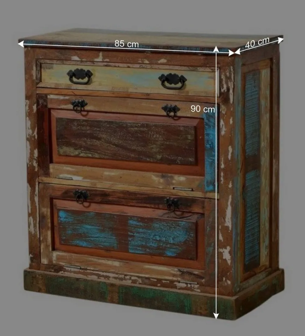 Wohnen Shabby Chic Dielenmöbel Set - Jamaica (fünfteilig)