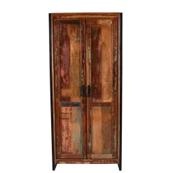 Wohnen Designermöbel|Shabby Chic Möbel*Shabby Chic Dielenschrank aus Recyclingholz - Ensley