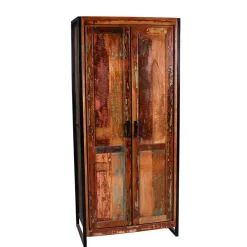 Wohnen Designermöbel|Shabby Chic Möbel*Shabby Chic Dielenschrank aus Recyclingholz - Ensley