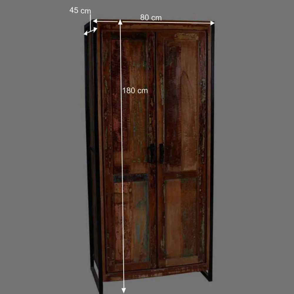 Wohnen Designermöbel|Shabby Chic Möbel*Shabby Chic Dielenschrank aus Recyclingholz - Ensley