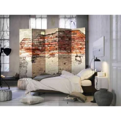 Wohnen Paravents*Shabby Chic Foto Paravent mit Mauer - Blunas