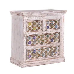 Wohnen Shabby Chic Kommode in Antikweiß - Mirell