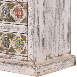 Wohnen Shabby Chic Nachtkommode in Antikweiß - Mirell