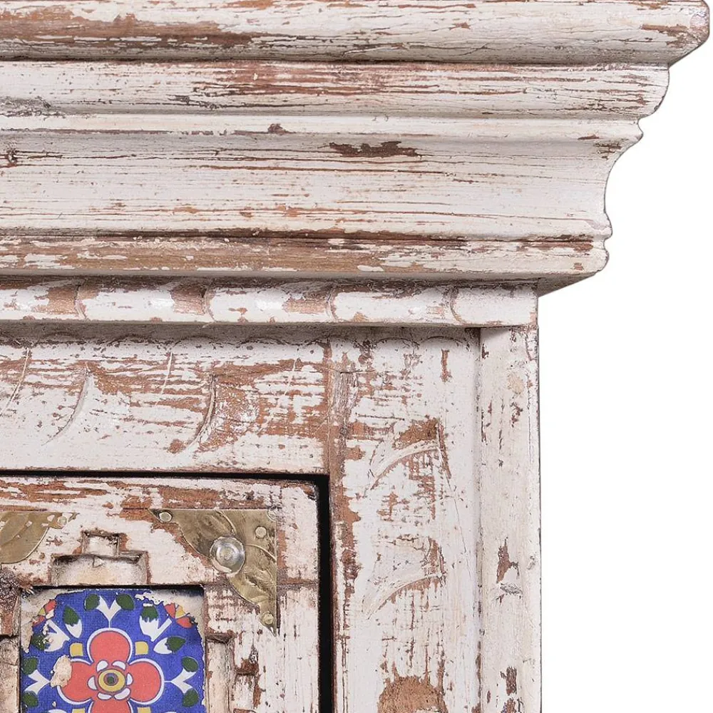 Wohnen Shabby Chic Nachtkommode in Antikweiß - Mirell