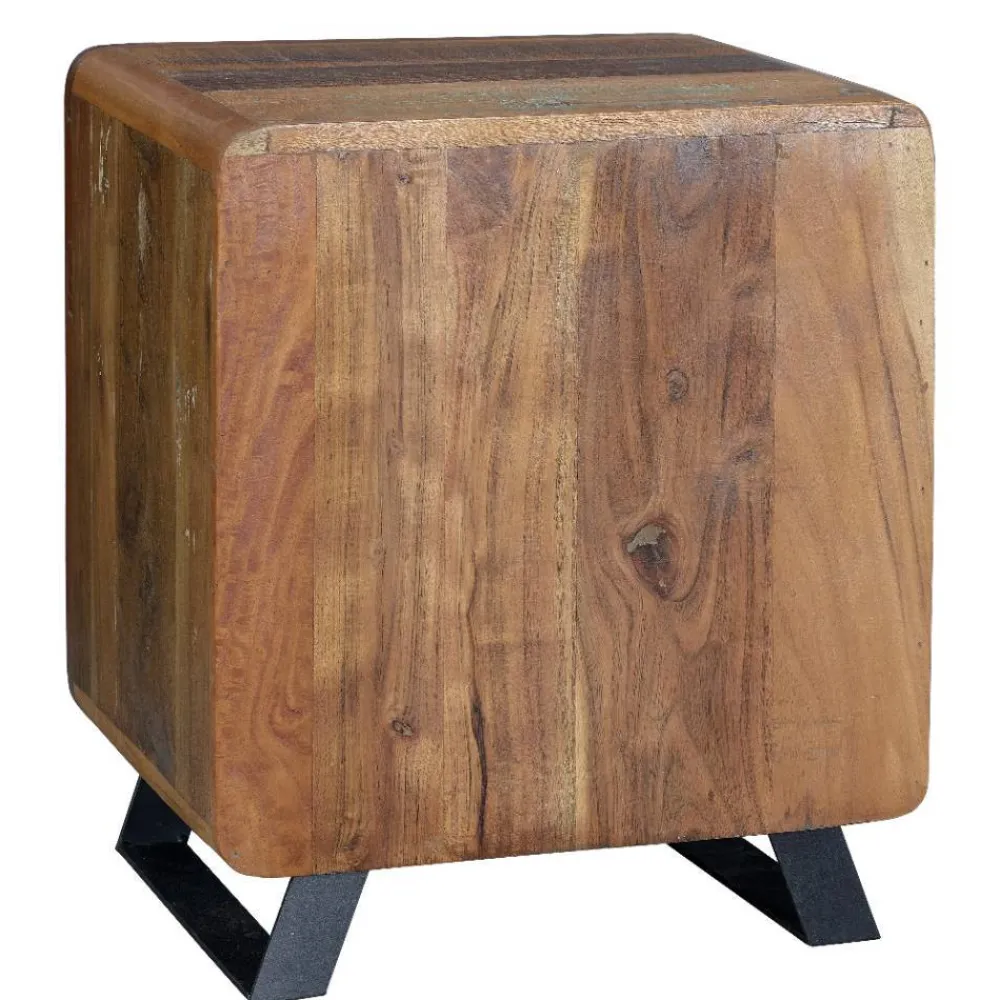 Wohnen Shabby Chic Nachtkommode aus Recyclingholz - Tunar