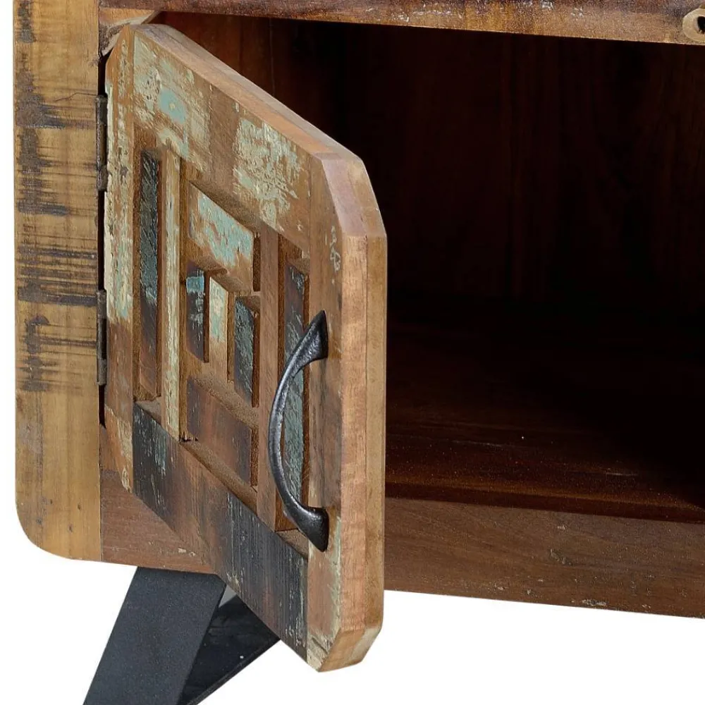 Wohnen Shabby Chic Nachtkommode aus Recyclingholz - Tunar