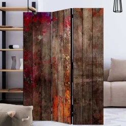 Wohnen Shabby Chic Paravent in Bretterwand Optik - Nico