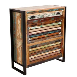 Wohnen Shabby Chic Schuhschrank aus Recyclingholz - Vosbadus