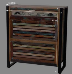 Wohnen Shabby Chic Schuhschrank aus Recyclingholz - Vosbadus
