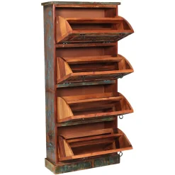 Wohnen Shabby Chic Schuhschrank mit vier Klappen - Jamaica