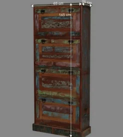 Wohnen Shabby Chic Schuhschrank mit vier Klappen - Jamaica