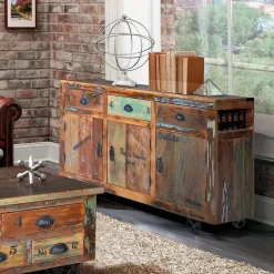 Wohnen Sideboards|Shabby Chic Möbel*Shabby Chic Sideboard aus Recyclingholz - Vatrima