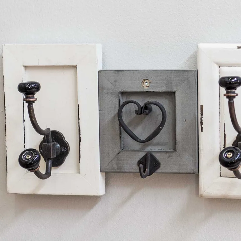 Wohnen Garderoben|Garderoben*Shabby Chic Wandgarderobe aus Holz lackiert - Iwalian