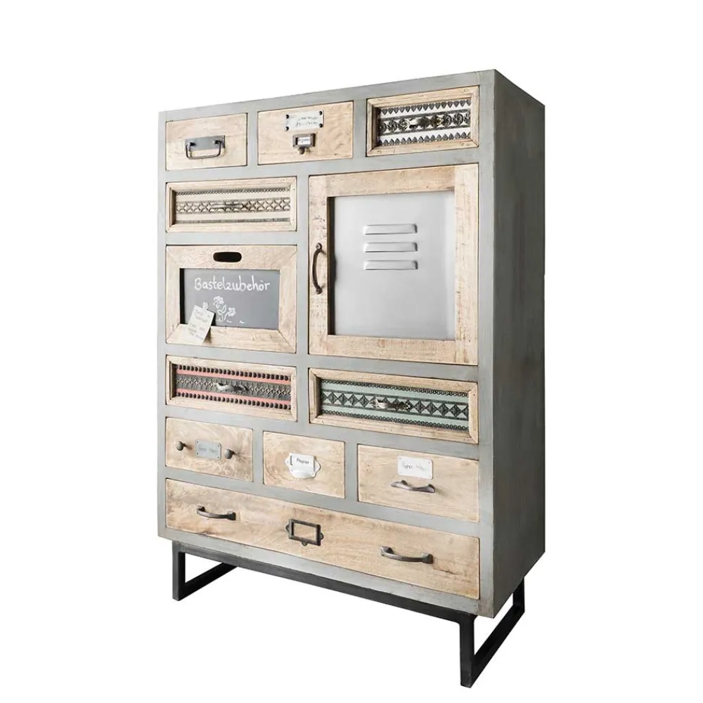 Wohnen Küchenschränke|Landhausmöbel*Shabby Design Highboard aus Recyclingholz - Nuro