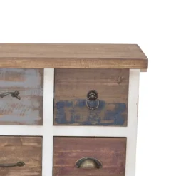 Wohnen Shabby Design Kommode Leona in Weiß Bunt