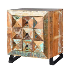 Wohnen Nachttische|Shabby Chic Möbel*Shabby Design Nachtkommode aus Recyclingholz - Zeremonia