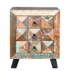 Wohnen Nachttische|Shabby Chic Möbel*Shabby Design Nachtkommode aus Recyclingholz - Zeremonia