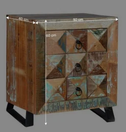 Wohnen Nachttische|Shabby Chic Möbel*Shabby Design Nachtkommode aus Recyclingholz - Zeremonia