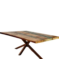 Wohnen Shabby Designtisch aus Recyclingholz Bunt - Montesa