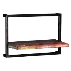 Wohnen Shabby Hängeregal Set in Bunt & Schwarz - Jamaica (dreiteilig)