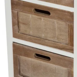 Wohnen Nachttische|Shabby Chic Möbel*Shabby Nachtkommode Benet in Weiß Holz