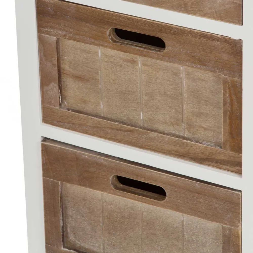 Wohnen Nachttische|Shabby Chic Möbel*Shabby Nachtkommode Benet in Weiß Holz