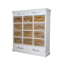 Wohnen Vintage Möbel|Schuhschränke*Shabby Schuhschrank Calavon in Weiß