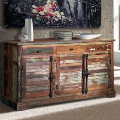 Wohnen Shabby Style Sideboard aus Altholz - Manna