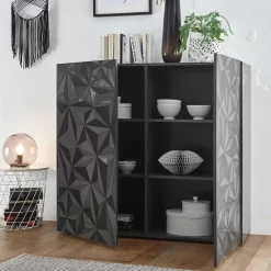 Wohnen Wohnzimmer Komplett*Sideboard & Türen-Kommode & Sofatisch - Kuriasna (dreiteilig)