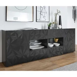 Wohnen Wohnzimmer Komplett*Sideboard & Türen-Kommode & Sofatisch - Kuriasna (dreiteilig)