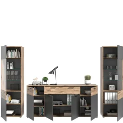 Wohnen Sideboard & zwei Vitrinenschränke Set - Lucios (dreiteilig)