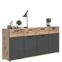 Wohnen Sideboard & zwei Vitrinenschränke Set - Lucios (dreiteilig)