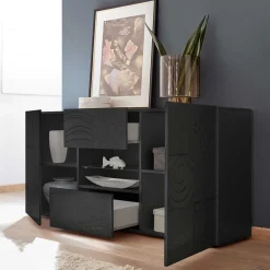 Wohnen Sideboard in Anthrazit glänzend lackiert - Ipatal I