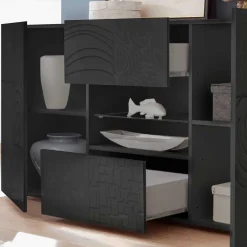 Wohnen Sideboard in Anthrazit glänzend lackiert - Ipatal I