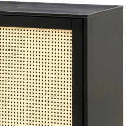 Wohnen Sideboard in Dunkelbraun mit Wiener Geflecht - Santiana