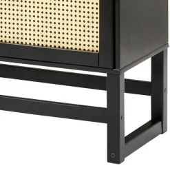 Wohnen Sideboard in Dunkelbraun mit Wiener Geflecht - Santiana