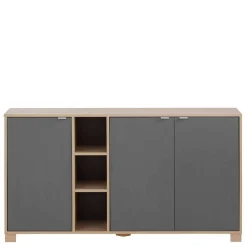 Wohnen Sideboards & Kommoden|Sideboards & Kommoden*Sideboard in Eiche Hell NB & Dunkelgrau - Dranico