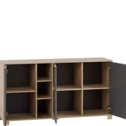 Wohnen Sideboards & Kommoden|Sideboards & Kommoden*Sideboard in Eiche Hell NB & Dunkelgrau - Dranico