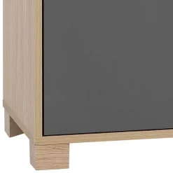 Wohnen Sideboards & Kommoden|Sideboards & Kommoden*Sideboard in Eiche Hell NB & Dunkelgrau - Dranico