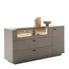 Wohnen Sideboard in Grau mit Wildeiche - Teorina